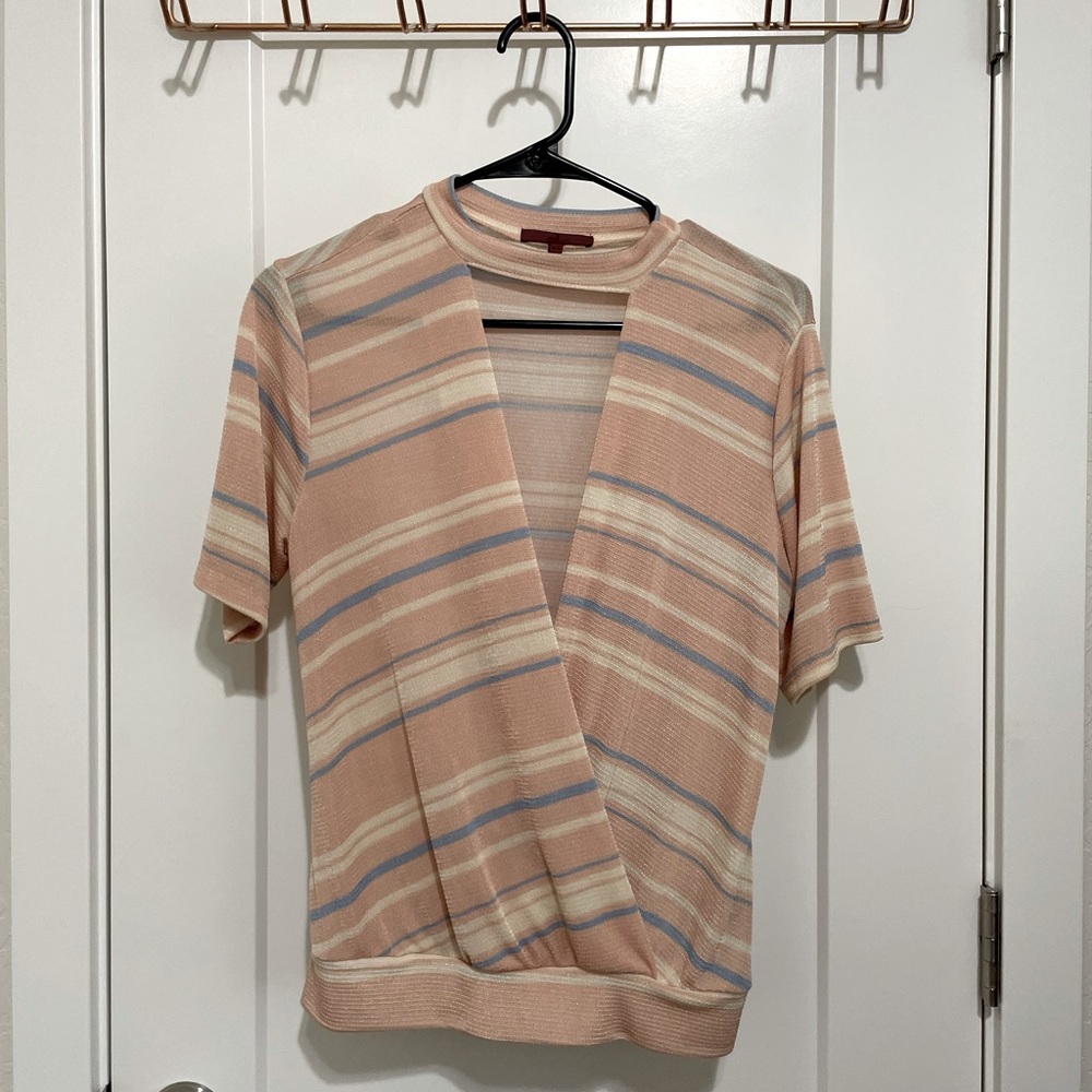 Wrap front blouse